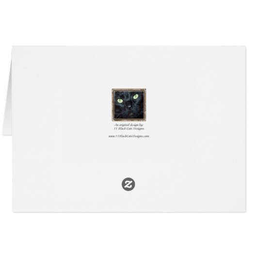 13 Black Cats Lucky Card (Back Horizontal)