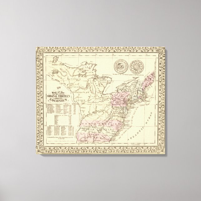 13 colonies 1776 canvas print (Front)