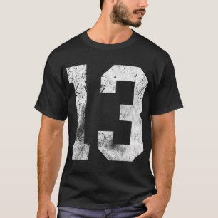 13 Cool Distressed Birthday Lucky Number Player 13 T-Shirt