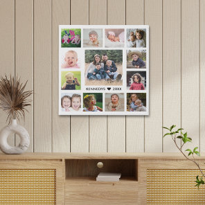 13 Family Photo Collage Create Your Own Faux Canvas Print