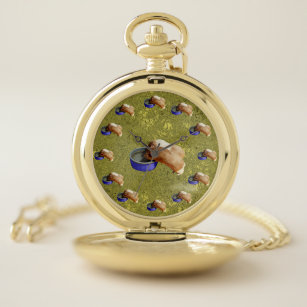 13 Guinea Pigs Design On Gold, Pocket Watch