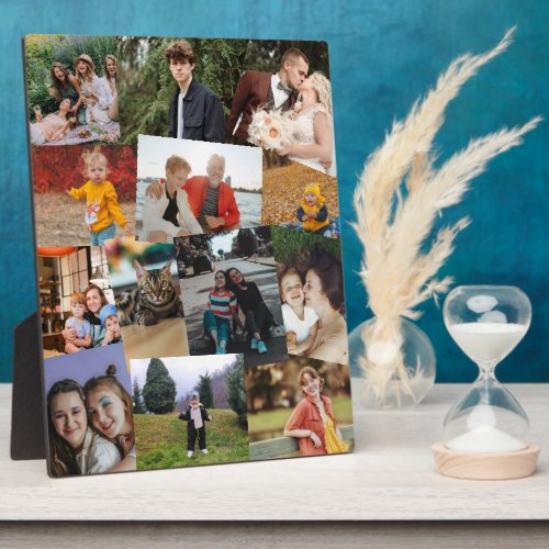 13 Haphazardly Overlapping Photos Collage Template Plaque