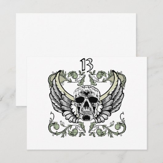 13 Hour Skull Clock Pattern (Front/Back)