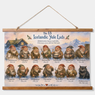 13 Icelandic Yule Lads Christmas in Iceland Hanging Tapestry