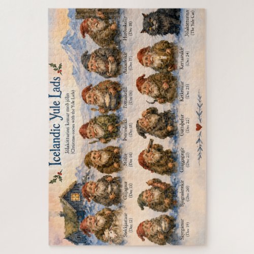 13 Icelandic Yule Lads Christmas in Iceland  Jigsaw Puzzle