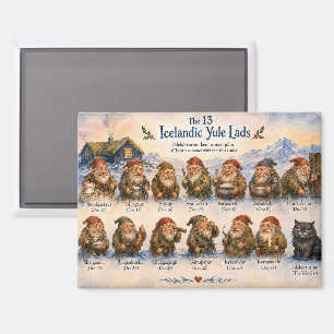 13 Icelandic Yule Lads Christmas in Iceland Magnet