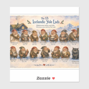 13 Icelandic Yule Lads Christmas in Iceland Sticker
