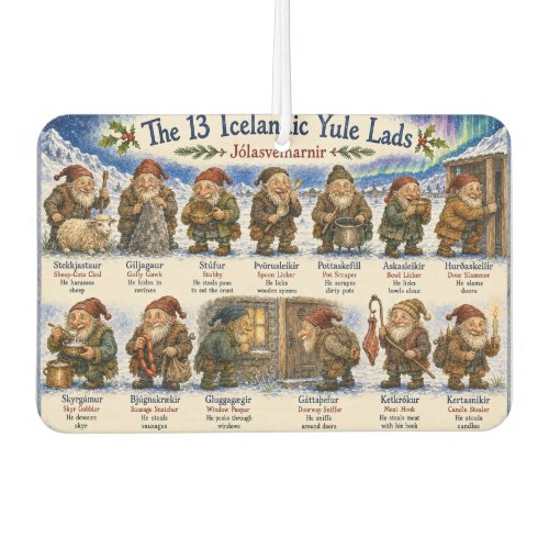 13 Icelandic Yule Lads Christmas reykjavik Air Freshener