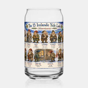 13 Icelandic Yule Lads Christmas reykjavik Can Glass