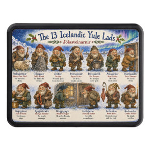 13 Icelandic Yule Lads Christmas reykjavik Hitch Cover