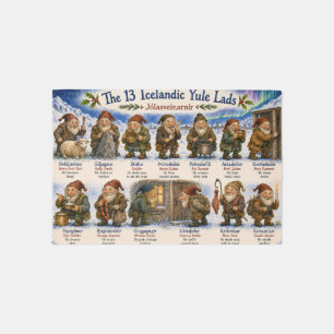 13 Icelandic Yule Lads Christmas reykjavik Rug
