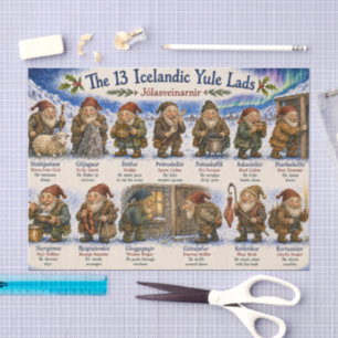 13 Icelandic Yule Lads Christmas reykjavik Tissue Paper