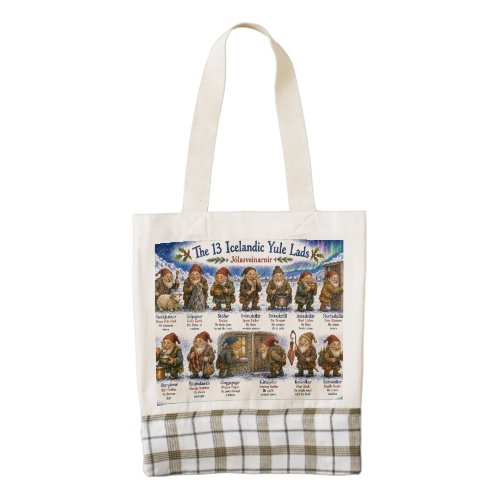 13 Icelandic Yule Lads Christmas reykjavik Zazzle HEART Tote Bag