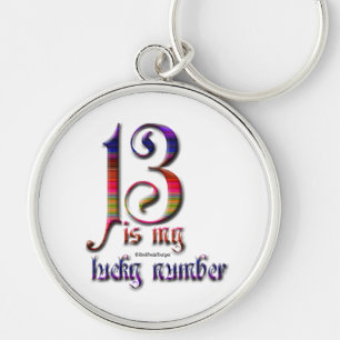 13 is my Lucky Number-Color Keychain