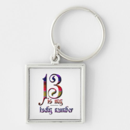 13 is my Lucky Number_Colorful Keychain