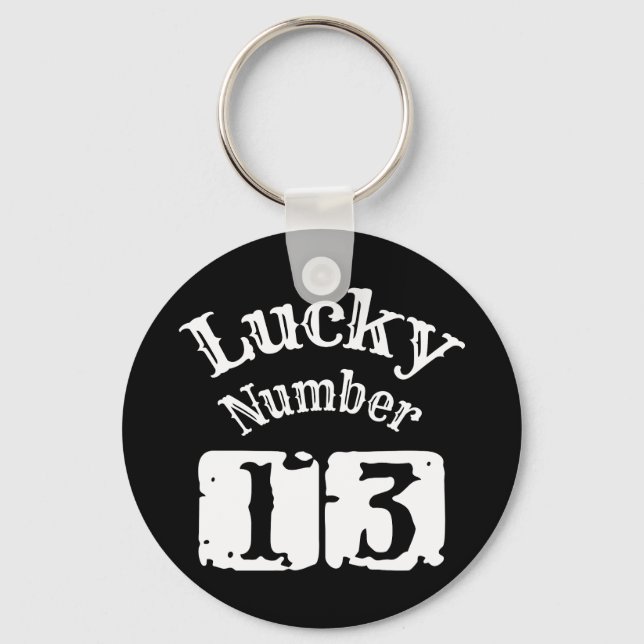 13 - Lucky Number 13 Luck Keychain (Front)
