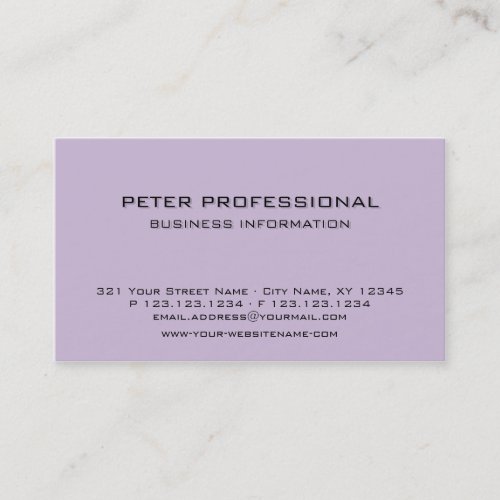 13 Modern Professional Business Card light violet