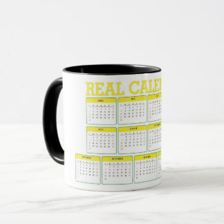 13 month real fixed calendar mug