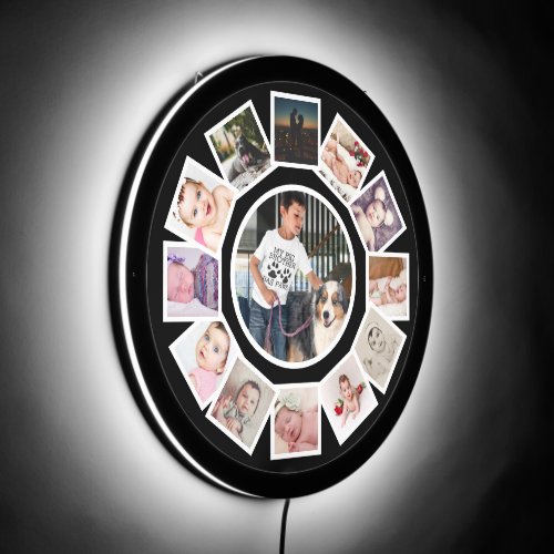 13 photo collage custom made personalized  LED sign
