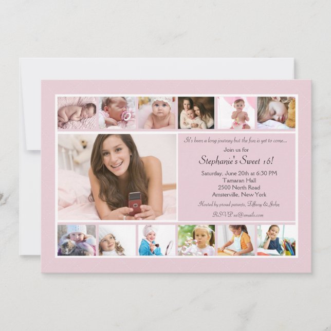 13 Photo Collage Invitation (Front)