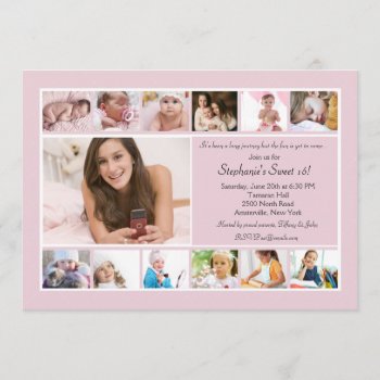 13 Photo Collage Invitation by PixiePrints at Zazzle