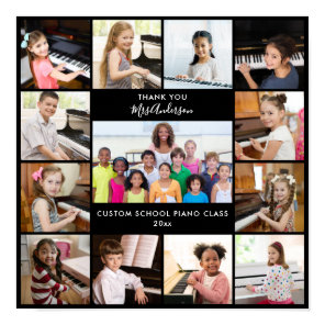 13 Photo Collage Music Teacher Personalised Gift Poster