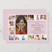 13 Photo Collage Vertical Photo Invitation (Front/Back)