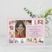 13 Photo Collage Vertical Photo Invitation (Standing Front)