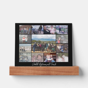 13 Photo Collage with Large Center Picture - Black Picture Ledge