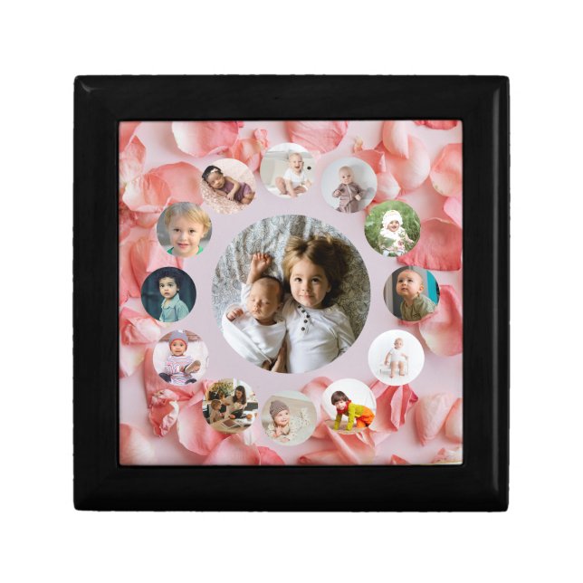 13 Photos collage Personalized Name rosy  Gift Box (Front)