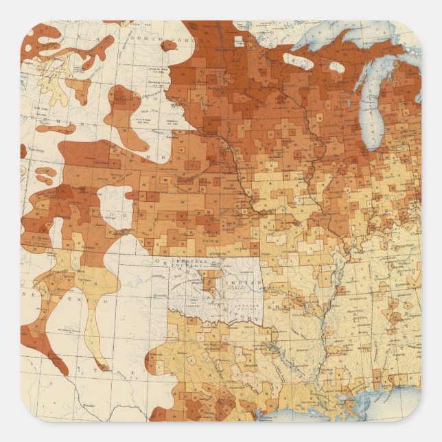 13 Proportion foreignborn 1890 Square Sticker (Front)