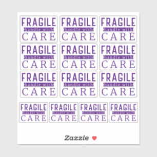 13 Purple Fragile Handle With Care Small Business Sticker