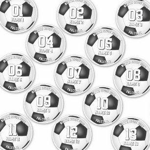 13 soccer players individually personalized sticker