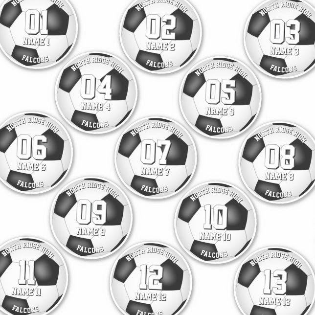 13 soccer players individually personalized sticker (Creator Uploaded)