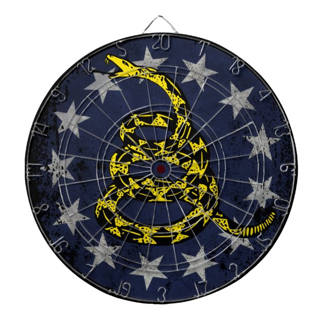 13 Star American Flag and Snake Dart Board (Front)
