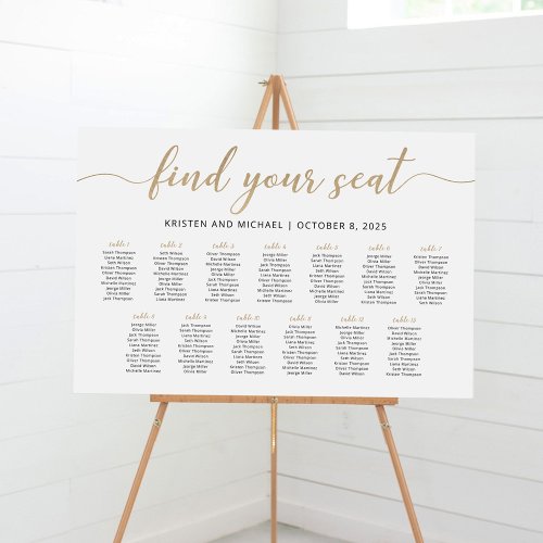 13 Tables Find Your Seat Seating Chart Plan