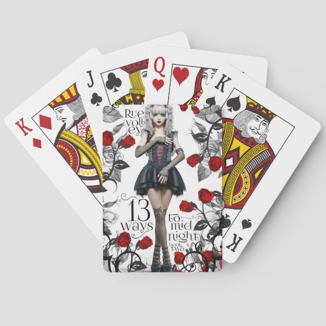 13 Ways to Midnight book two playing cards. Poker Cards (Back)