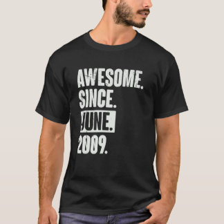 13 Year Old 13th Birthday Awesome Since June 200 T-Shirt