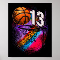 13 Year Old 13th Birthday Basketball Official Teen