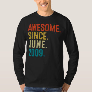 13 Year Old Awesome Since June 2009 13th Birthday T-Shirt