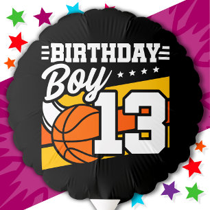13 Year Old Basketball Party 13th Birthday Boy Balloon