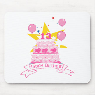 13 Year Old Birthday Cake Mouse Pad