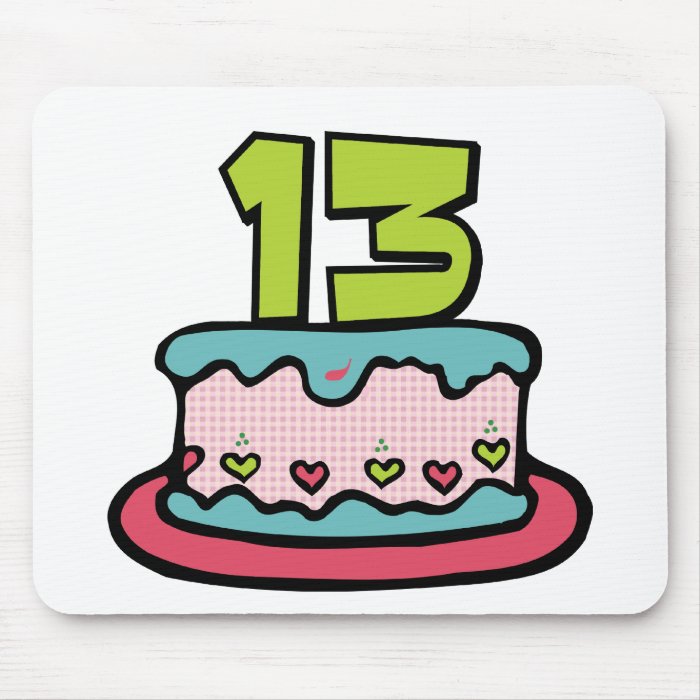 13 Year Old Birthday Cake Mousepad