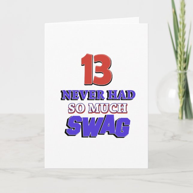 13 Year Old Birthday Gift Card (Front)