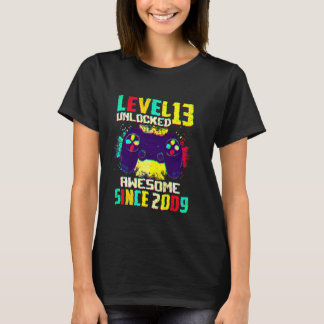 13 Year Old Boys Teens Level 13 Unlocked 13th Birt T-Shirt
