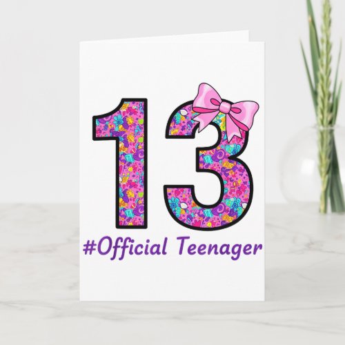 13 Year Old Coquette Bow Official Teenager 13th Bi