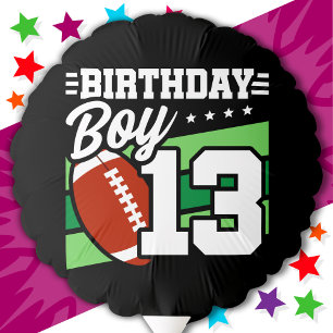 13 Year Old Football Party Theme 13th Birthday Boy Balloon