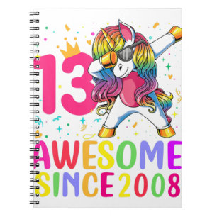 13 year old girl 13th Birthday unicorns gifts for Notebook