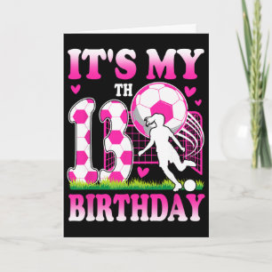 13 Year Old Girl Birthday Soccer Themed Party 13th Card