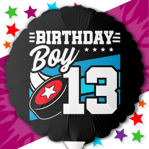 13 Year Old Hockey Party Theme 13th Birthday Boy Balloon